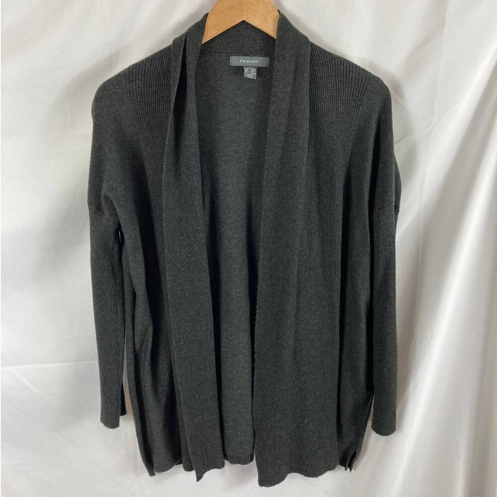 Primark Open Frit Charcoal Grey Cardigan Sweater Size Medium